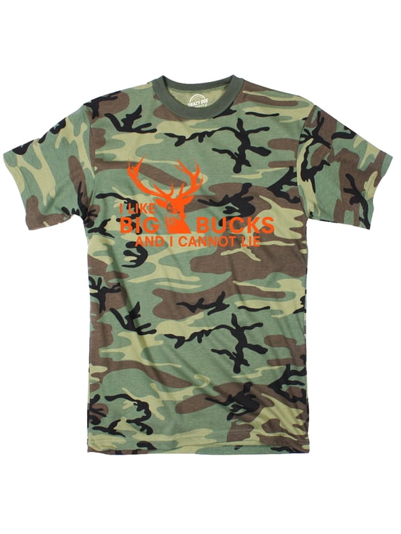 Mens I Like Big Bucks and I Cannot Lie T shirt Funny Deer Hunting Hunter Gift Graphic Tees