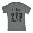 thumbnail image 1 of Mens I Like Crafts T shirt Funny Beer Lover Brew Drinking Party gift for Him Tee Graphic Tees, 1 of 7