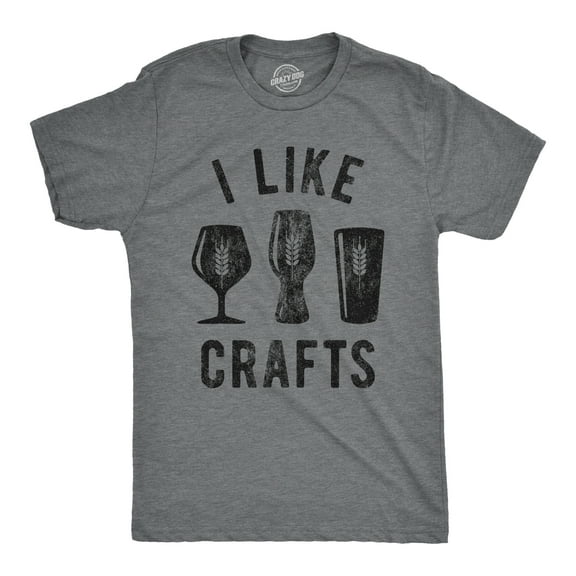 Mens I Like Crafts T shirt Funny Beer Lover Brew Drinking Party gift for Him Tee Graphic Tees