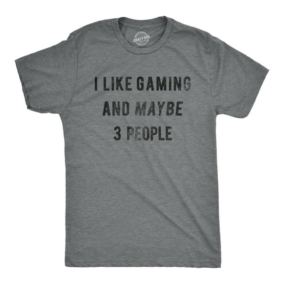 Mens I Like Gaming and Maybe 3 People T shirt Funny Video Gamer Gift Cool Gaming Graphic Tees
