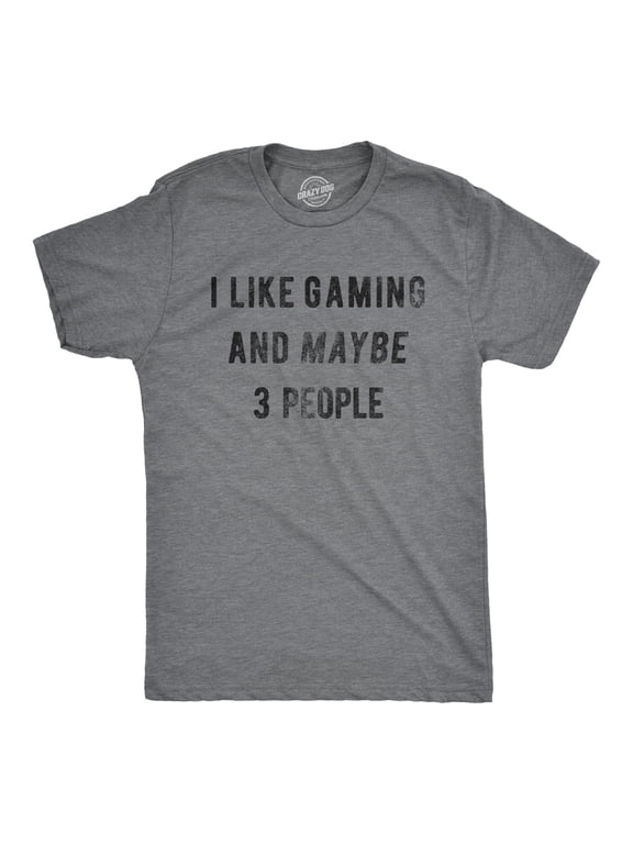 Mens I Like Gaming and Maybe 3 People T shirt Funny Video Gamer Gift Cool Gaming Graphic Tees