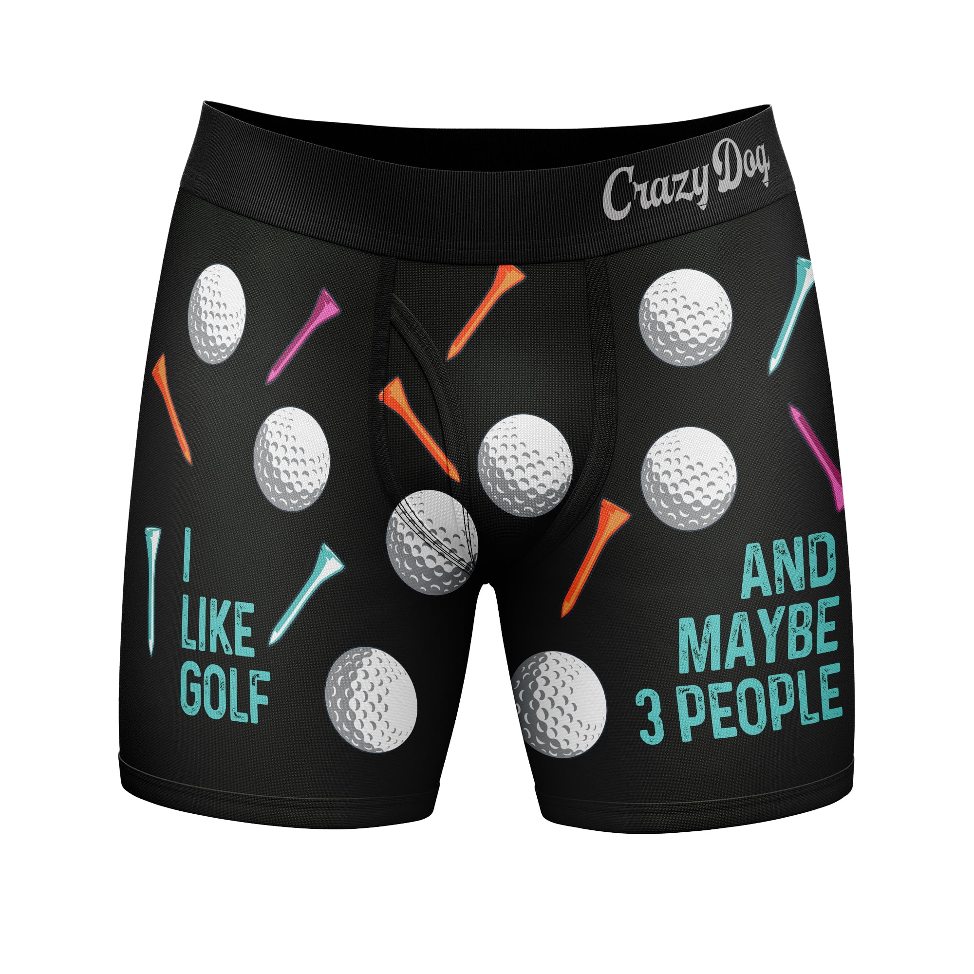 Mens I Like Golf And Maybe 3 People Boxers Funny Sarcastic