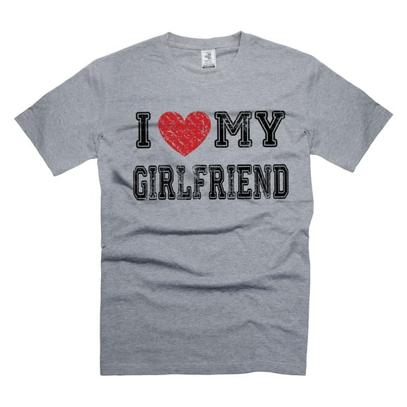 Mens I Love My Girlfriend Shirt Valentine's Day Gift Tee Boyfriend Shirts Gift From Girlfriend (XX-Large Grey)
