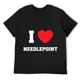 thumbnail image 1 of Mens I Love Needlepoint Short Sleeve T-Shirt Black, 1 of 5