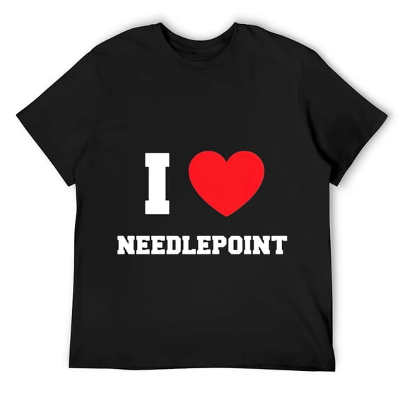 Mens I Love Needlepoint Short Sleeve T-Shirt Black