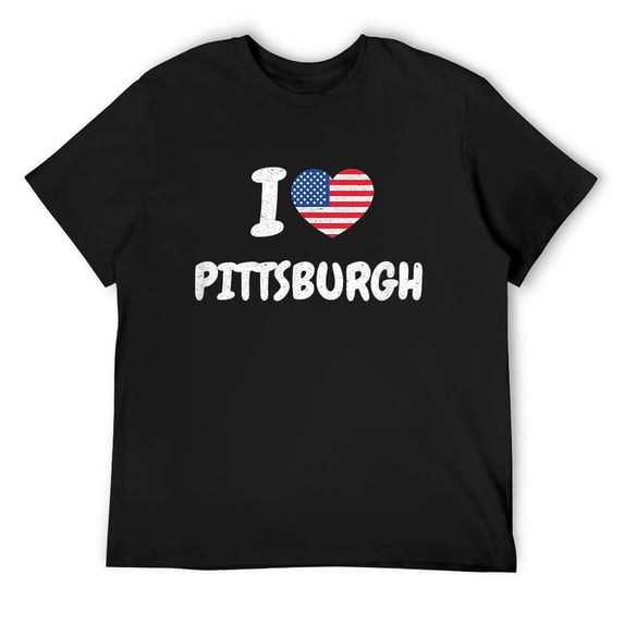 Mens I Love Pittsburgh USA T-Shirt Black 2X-Large