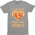 thumbnail image 1 of Mens I Love Pizza More Than People Funny Sarcastic for Foodie T-Shirt, 1 of 4