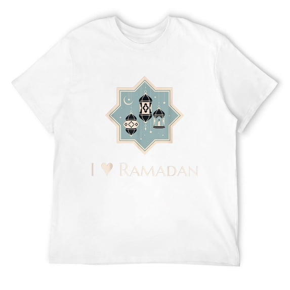 Mens I Love Ramadan | Eid Mubarak T-Shirt White 4X-Large