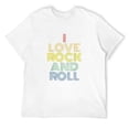 thumbnail image 1 of Mens I Love Rock And Roll vintage 70s T-Shirt White, 1 of 5