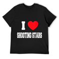 thumbnail image 1 of Mens I Love shooting stars T-Shirt Black, 1 of 5