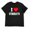 thumbnail image 1 of Mens I Love stingrays T-Shirt Black 2X-Large, 1 of 5