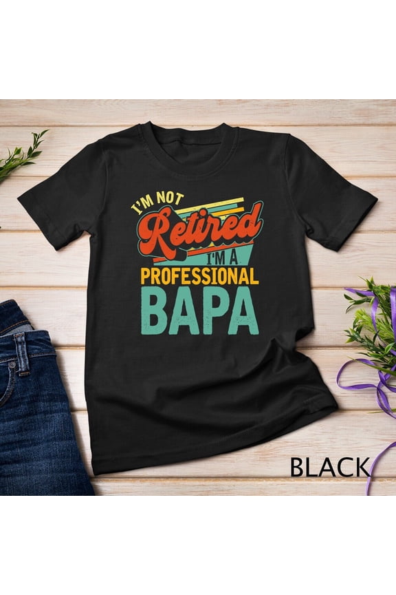 Mens I M A Professional Bapa Vintage Retired Nana Retro Father T-Shirt