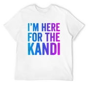 Mens I'M Here For The Kandi - Edm Rave Dubstep Hardstyle Festival T-Shirt Black Small