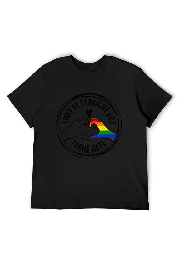 Mens I May Be Straight But I Don't Hate Sweatshirt, Gay Pride Sweatshirt, Pride Support Sweatshirt LGBT Sweatshirt, Pride Month Sweatshirt Black Medium