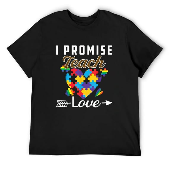 Mens I Promise To Teach Love Autism Black African LGBT Pride T-Shirt Black X-Large