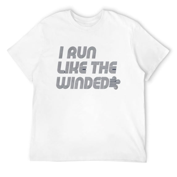 Mens I Run Like The Winded Tshirt Funny Jogging Fitness Tee White 3X-Large
