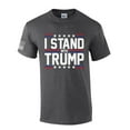 thumbnail image 1 of Mens I Stand With Trump 2024 Patriotic Short Sleeve T-shirt Graphic Tee-Heather Grey-xxxl, 1 of 1