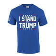 thumbnail image 1 of Mens I Stand With Trump 2024 Patriotic Short Sleeve T-shirt Graphic Tee-Heather Royal-5xl, 1 of 1