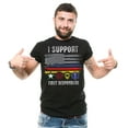 thumbnail image 1 of Mens I Support First Responders Shirt USA Patriotic Flag Shirt Police Firefighter Military EMT Tee, 1 of 6