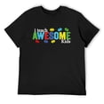 thumbnail image 1 of Mens I Teach Awesome Kids Autism Awareness Autism Teacher T-Shirt Black 3X-Large, 1 of 5