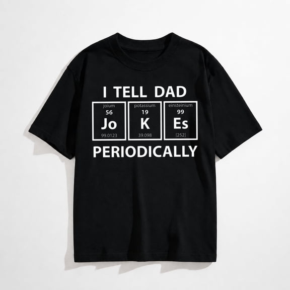 Mens I Tell Dad Jokes Periodically T Shirt Funny Science Fathers Day Nerdy Graphic Tee