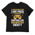 thumbnail image 1 of Mens I Was Forced To Put My Controller Video Game Gaming Gamer T-Shirt Black, 1 of 5