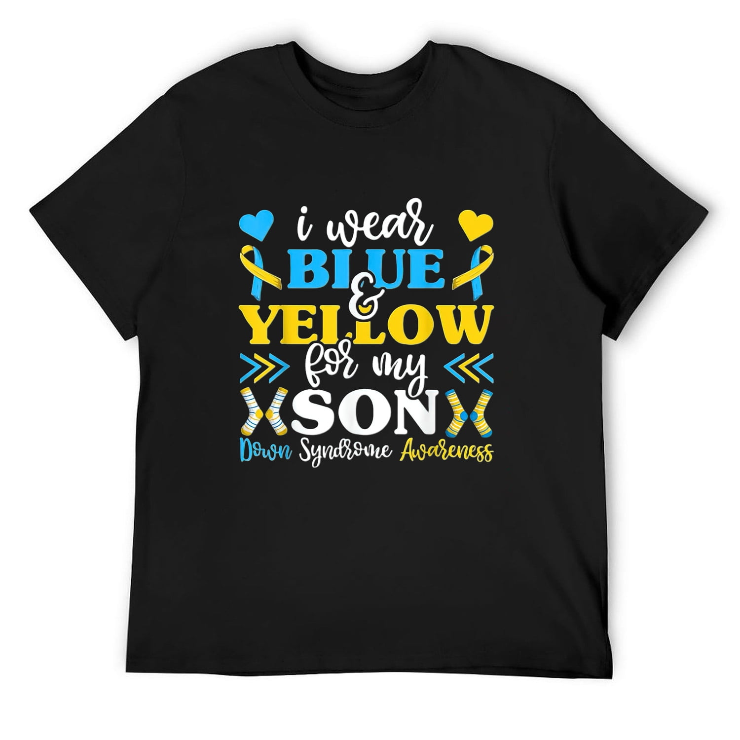 Mens I Wear Blue & Yellow For My Son Mom Dad Shirt, Down Syndrome T ...