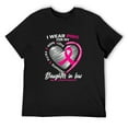 thumbnail image 1 of Mens I Wear Pink For My Daughter In Law Breast Cancer Awareness V-Neck T-Shirt Black 3X-Large, 1 of 5