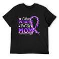 thumbnail image 1 of Mens I Wear Purple for My Mom Dementia Alzheimer's Awareness T-Shirt Black X-Large, 1 of 5