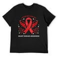 thumbnail image 1 of Mens I Wear Red For My Mom Heart Disease Awareness In February T-Shirt Black 4X-Large, 1 of 5