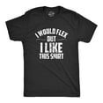 thumbnail image 1 of Mens I Would Flex But I Like This Shirt Funny Adult Working Out Gym Tee for Guys Graphic Tees, 1 of 7