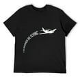 thumbnail image 1 of Mens I'd Rather Be Flying Airplane Pilot T-Shirt Black 2X-Large, 1 of 5