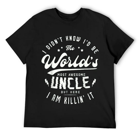 Mens I didn't know I'd be the world's most awesome funny uncle T-Shirt Black