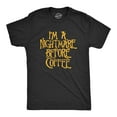 thumbnail image 1 of Mens I'm A Nightmare Before Coffee T Shirt Funny Halloween Movie Tee Graphic Tees, 1 of 9