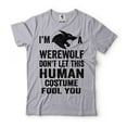 thumbnail image 1 of Mens I'm A Werewolf T-shirt Halloween Werewolf Costume Halloween Shirt For Men Halloween Outfit (XX-Large Grey), 1 of 6