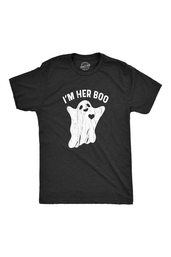 Mens I'm Her Boo T Shirt Funny Halloween Ghost Dating Relationship Tee Graphic Tees
