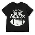 thumbnail image 1 of Mens I'm Just Here For The Snacks Funny Football Fan Game Day T-Shirt Black, 1 of 5