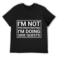 thumbnail image 1 of Mens I'm Not Procrastinating I'm Doing Side Quests Shirt Gamer T-Shirt Black, 1 of 5