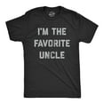 thumbnail image 1 of Mens I'm The Favorite Uncle T Shirt Funny Family Niece Nephew Tee Graphic Tees, 1 of 7