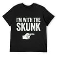 thumbnail image 1 of Mens I'm With The Skunk T-Shirt T-Shirt Black 4X-Large, 1 of 5