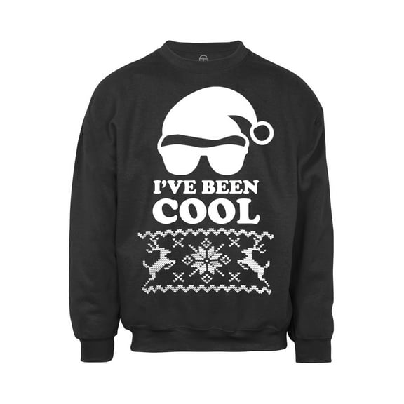 Mens I've Been Cool Ugly Christmas Ugly Sweatshirt - Black - Small
