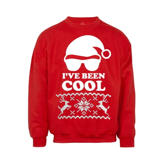 Mens I've Been Cool Ugly Christmas Ugly Sweatshirt - Red - X-Large