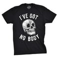 thumbnail image 1 of Mens I've Got No Body Tshirt Funny Skeleton Skull Halloween Tee for Guys, 1 of 5