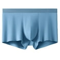 thumbnail image 1 of Mens Ice Silk Boxer Briefs Seamless Trunk Underwear with Pouch Double Sided Breathable Modal Cool Quick Dry Comfortable Underpants, 1 of 2