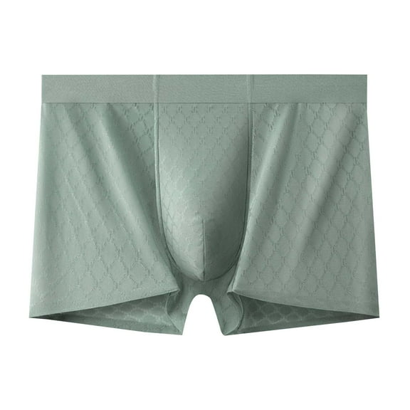Mens Ice Silk Mesh Breathable Underwear Soft Ultra Thin Boxer Briefs Sexy See Through Underwear