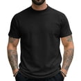 thumbnail image 1 of Mens Ice Silk T-Shirt Crew Neck Short Sleeve Workout Shirts Quick Dry Athletic Breathable Tops Sports Basic Summer Tee, 1 of 4