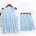 thumbnail image 1 of Mens Ice Silk T-Shirt & Short Pants 2Pcs Pijamas Sleep Set Ultra-thin Homewear Clothing Summer Pyjamas Sleepwear Nightwear Suit, 1 of 7