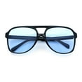 thumbnail image 1 of Mens Iconic Large Tear Drop Racer Plastic Fashion Sunglasses Black - Blue, 1 of 8