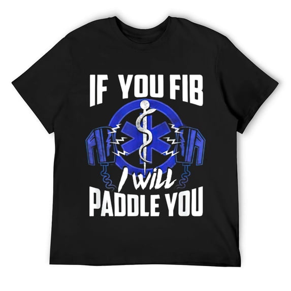 Mens If You Fib I Will Paddle You EMS Shirt Black