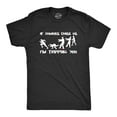 thumbnail image 1 of Mens If Zombies Chase Us Im Tripping You Funny Graphic Novelty Halloween T shirt Graphic Tees, 1 of 7